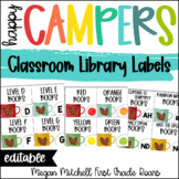 Camping Theme Classroom Decor LIBRARY BOOK LABELS 