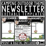 Camping Theme Classroom Decor Monthly Weekly Newsletter Te