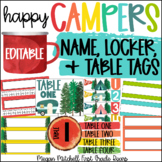 Camping Theme Classroom Decor NAME LOCKER & TABLE TAGS