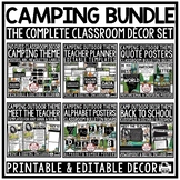 Camping Theme Classroom Decor Newsletter Template Editable Teacher Planner