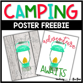 Preview of Camping Theme Classroom Poster FREEBIE