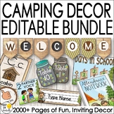 Camping Woodland Theme Editable Rustic Nature Classroom De