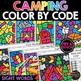 Camping Theme Color by Code Sight Words No Prep Coloring W