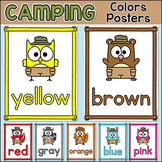 Camping Theme Colors Posters - Forest Animals Classroom Decor