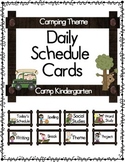 Camping Theme Daily Schedule Cards