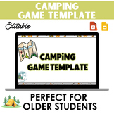Camping Theme Editable Game Template for Middle & High Sch