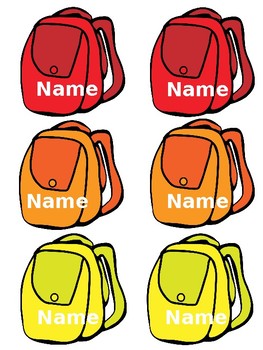 Preview of Camping Theme Editable Nametags
