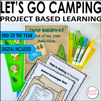 Preview of Camping Theme Project Based Learning Science Activities With Google Slides