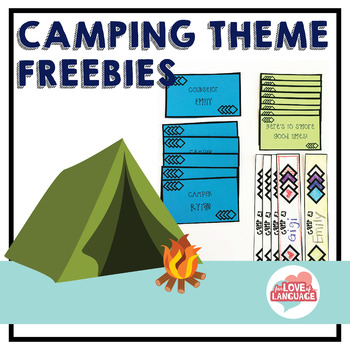 Preview of Camping Theme Freebies: Editable!