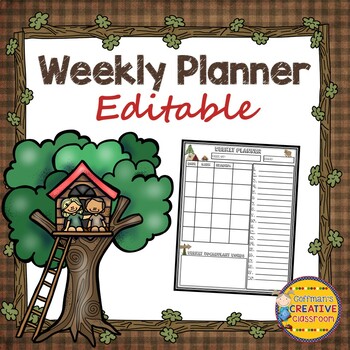 Weekly Homework Planner-School Theme