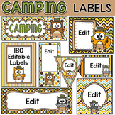 Camping Theme Labels for supplies, bins, binder covers, signs etc