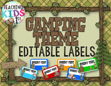 Editable Camping Themed Name s Worksheets Teaching Resources Tpt