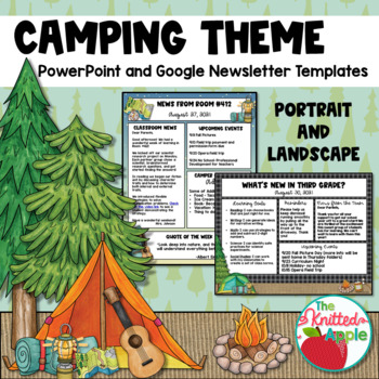 Preview of Camping Theme Newsletter Templates