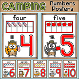 Forest Animals Camping Theme Numbers Posters