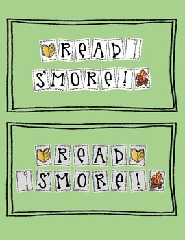 Preview of Camping Theme Read S'more Classroom Library Banner