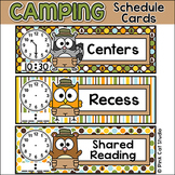 Camping Theme Schedule Cards - Forest Animals Classroom Decor