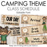 Camping Theme Schedule Cards: Camping Theme Classroom Decor