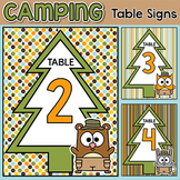 Woodland Animals Camping Theme Table Signs - Forest Animal