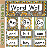 Camping Theme Editable Word Wall Cards & Letters: Forest A