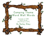 Camping Theme Word Wall Words {220 words}