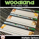 Camping Theme and Woodland Animals Classroom Decor Desk Name Tags