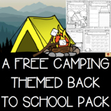 Camping Themed All About Me Back to School Activities