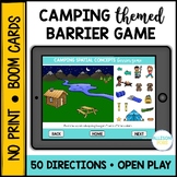 Camping Barrier Game BOOM Cards™️ Speech Therapy - Speakin