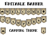 Camping Themed Classroom Welcome Banner 10" X 7"