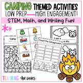 Camping Themed Day End Of Year Activity Bundle