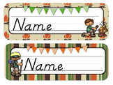 Camping Themed Desk Tags and Name Plates {EDITABLE}