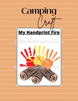 Camping-Themed Handprint Log Craft by GoldenGraphicFinds | TPT
