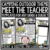 Camp Theme Open House Meet the Teacher Template Editable B