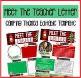 Camping Themed Meet the Teacher Letter | Editable Template