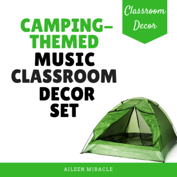 Preview of Camping-Themed Music Classroom Decor Set