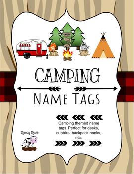 Camping Themed Name s By Mandy Moo S Teachers Pay Teachers