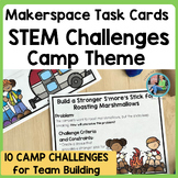 Preview of STEAM activities Camping Themed STEM Challenges Makerspace Task Cards K-2nd Gd