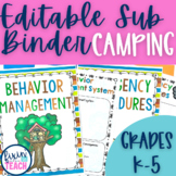 Camping Themed Substitute Binder for Elementary Teachers |