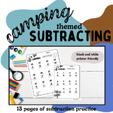 Camping Themed Subtraction Practice | Dollar Deal