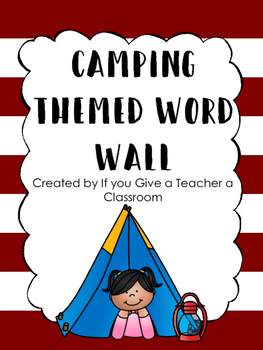 Preview of Camping Themed Word Wall