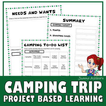 Preview of Camping Trip Math PBL | Planning, Budgeting and Decision Making Activities