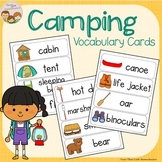Camping Vocabulary Word Wall Cards plus Write and Wipe version