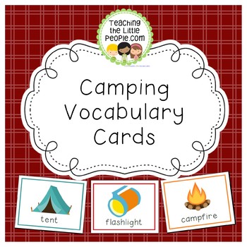 Preview of Camping Vocabulary Cards for Preschool and Kindergarten