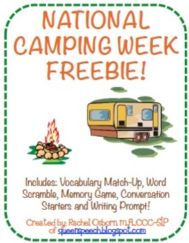 Preview of Camping Language {Freebie}