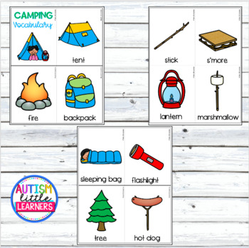 Camping Vocabulary Speech Therapy - Print & Play by Autism Little Learners