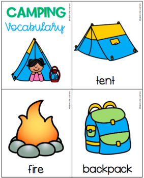 Camping Vocabulary for Little Learners by Autism Little Learners