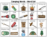 Camping Word List - Writing Center