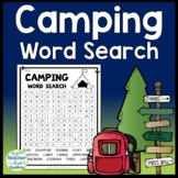 Camping Word Search: Camping Theme Word Search