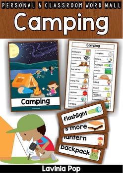 Preview of Camping Word Wall