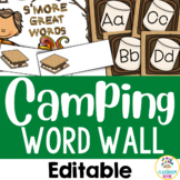 Camping Theme: Editable Word Wall or Sound Wall Bulletin B