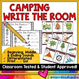 Camping Write the Room : 3 differentiated options : 12 car